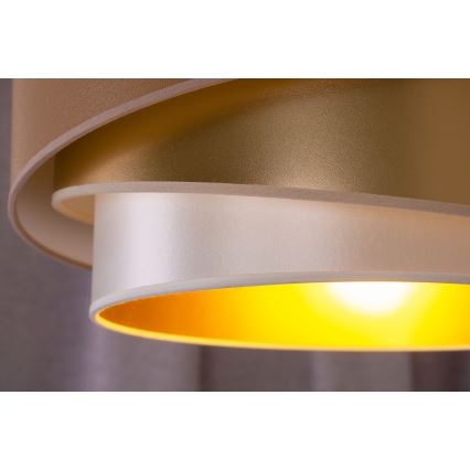 Duolla - Loftlampe KOBO 1xE27/15W/230V diameter 45 cm kobber/guldfarvet/hvid