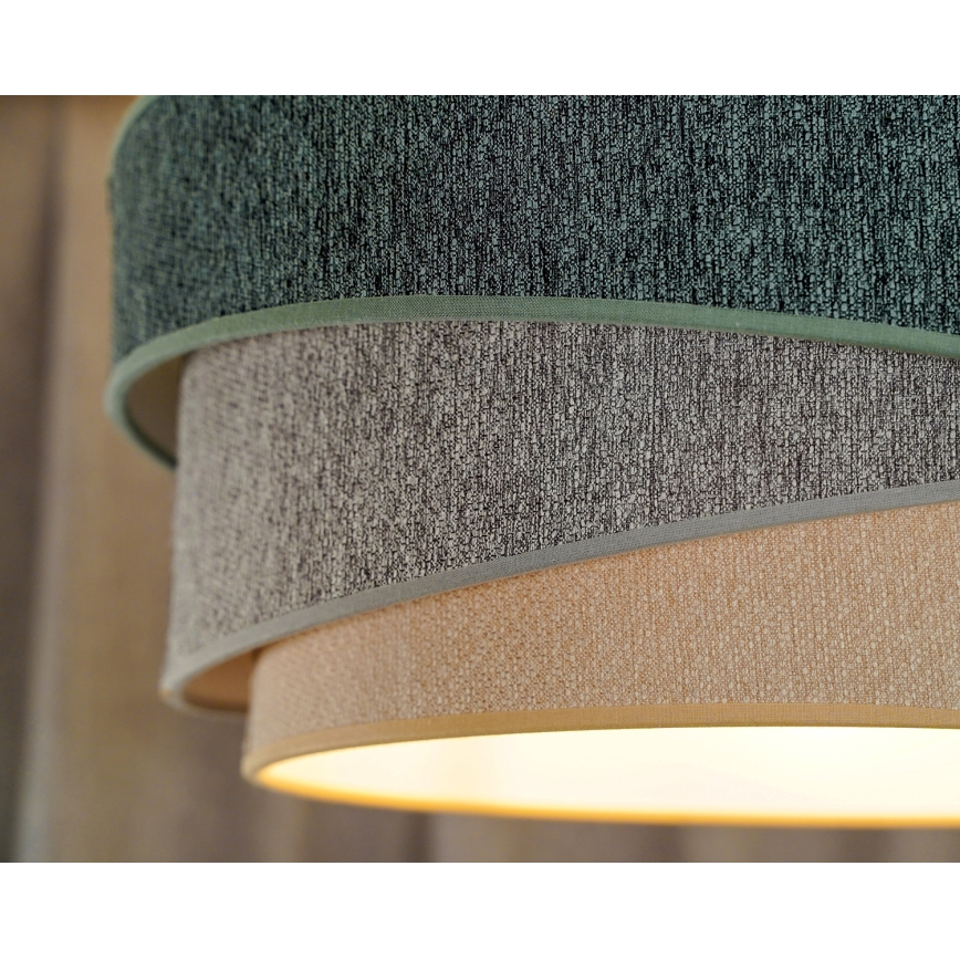 Duolla - Loftlampe KOBO ECO RECYCLING 1xE27/15W/230V diameter 45 cm grøn/grå/cremefarvet