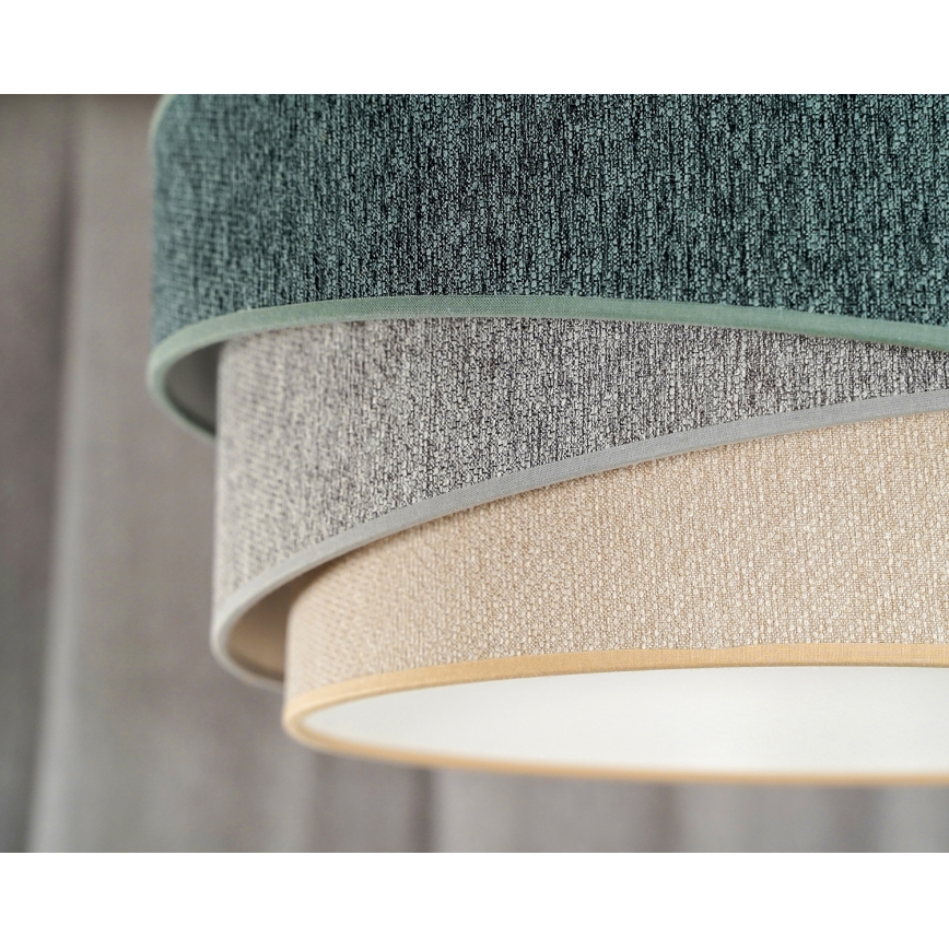 Duolla - Loftlampe KOBO ECO RECYCLING 1xE27/15W/230V diameter 45 cm grøn/grå/cremefarvet