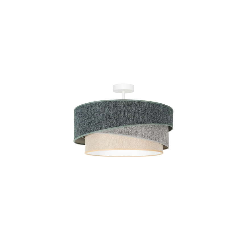 Duolla - Loftlampe KOBO ECO RECYCLING 1xE27/15W/230V diameter 45 cm grøn/grå/cremefarvet