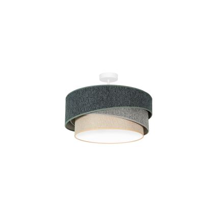 Duolla - Loftlampe KOBO ECO RECYCLING 1xE27/15W/230V diameter 45 cm grøn/grå/cremefarvet