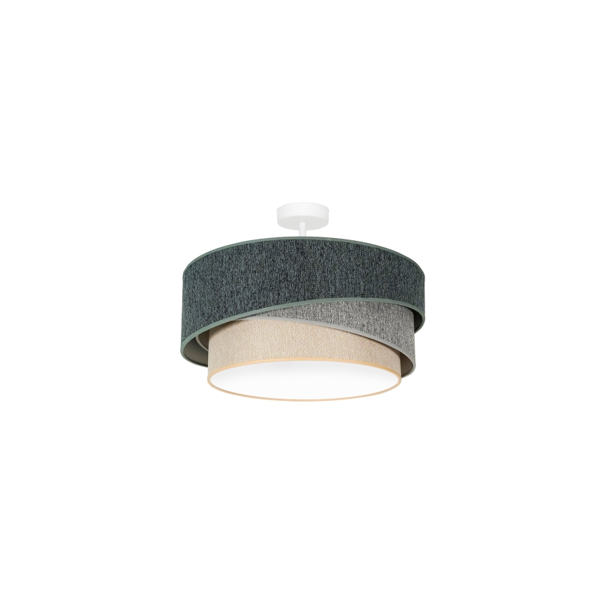Duolla - Loftlampe KOBO ECO RECYCLING 1xE27/15W/230V diameter 45 cm grøn/grå/cremefarvet