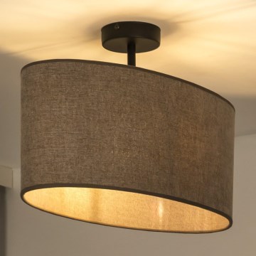 Duolla - Loftlampe OVAL 1xE27/15W/230V brun