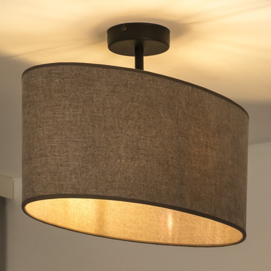 Duolla - Loftlampe OVAL 1xE27/15W/230V brun