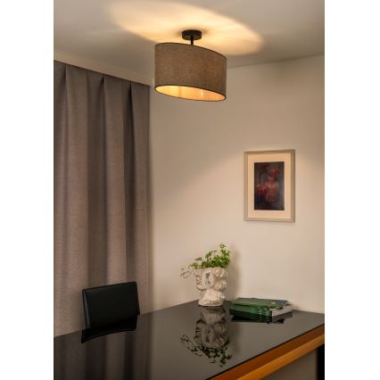Duolla - Loftlampe OVAL 1xE27/15W/230V brun