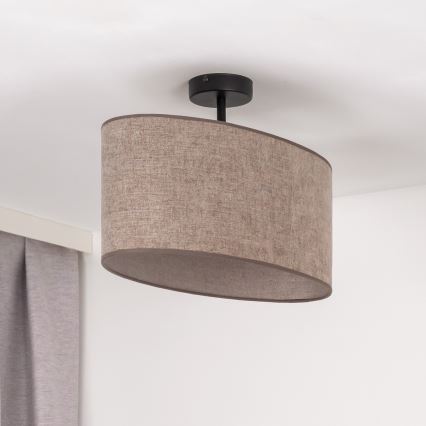 Duolla - Loftlampe OVAL 1xE27/15W/230V brun