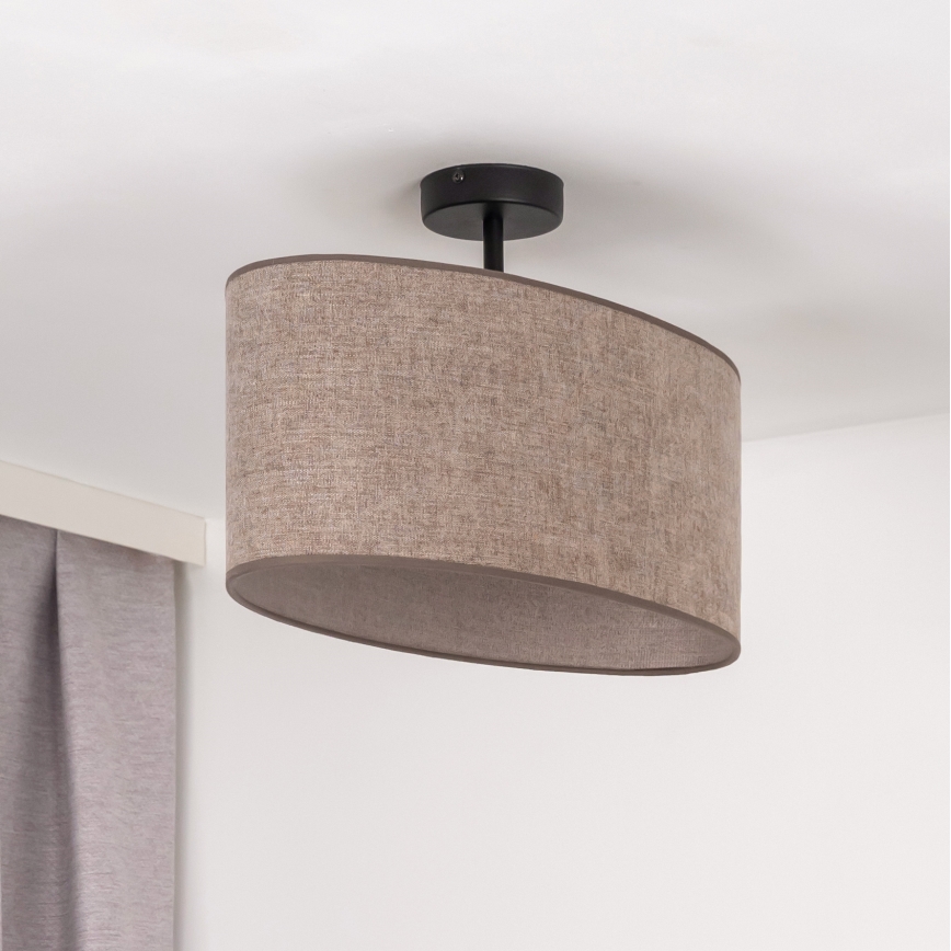 Duolla - Loftlampe OVAL 1xE27/15W/230V brun