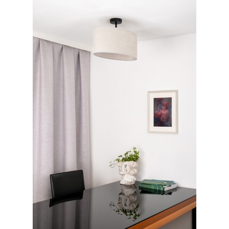Duolla - Loftlampe OVAL 1xE27/15W/230V grå