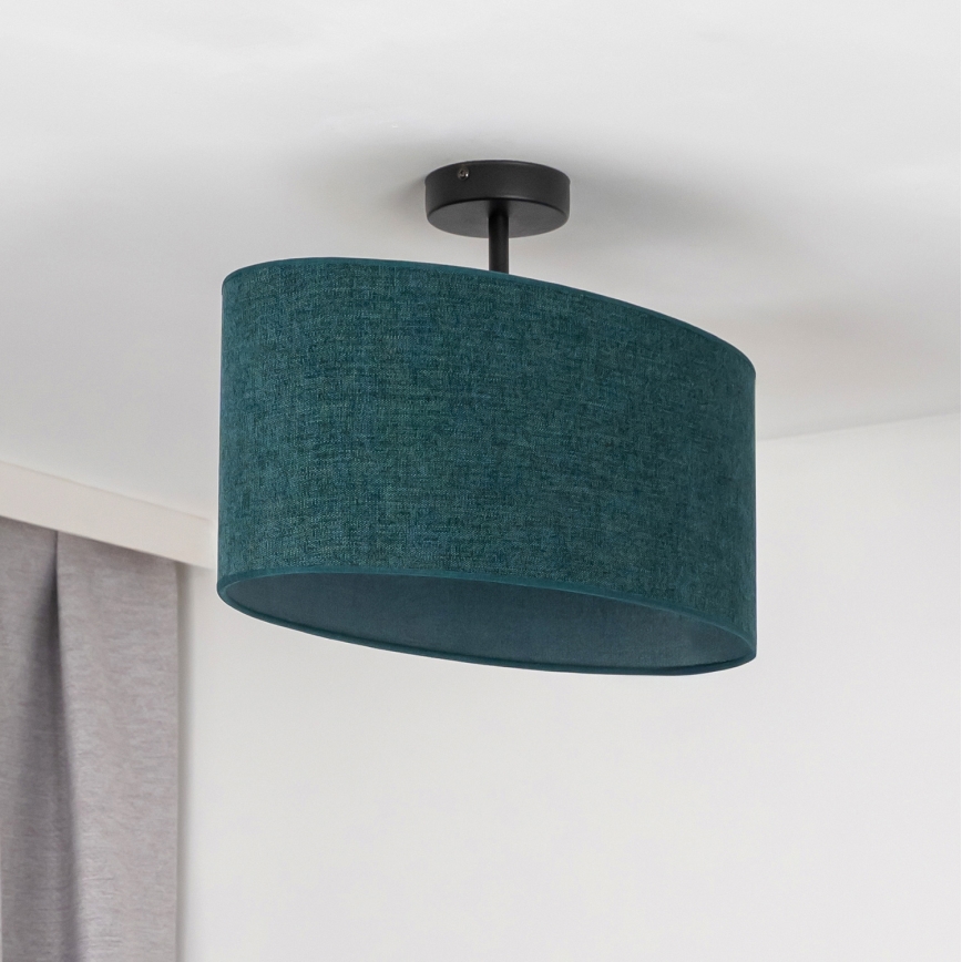 Duolla - Loftlampe OVAL 1xE27/15W/230V grøn
