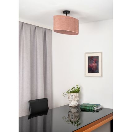 Duolla - Loftlampe OVAL 1xE27/15W/230V lyserød