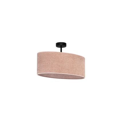 Duolla - Loftlampe OVAL 1xE27/15W/230V lyserød