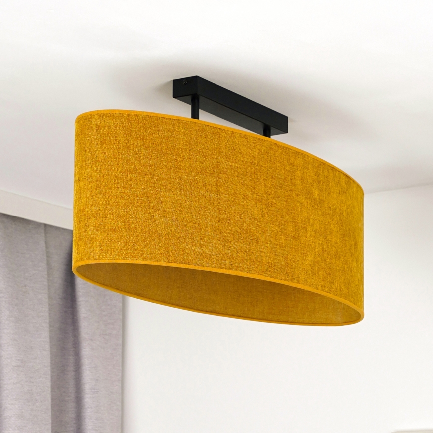 Duolla - Loftlampe OVAL 2xE27/15W/230V brun