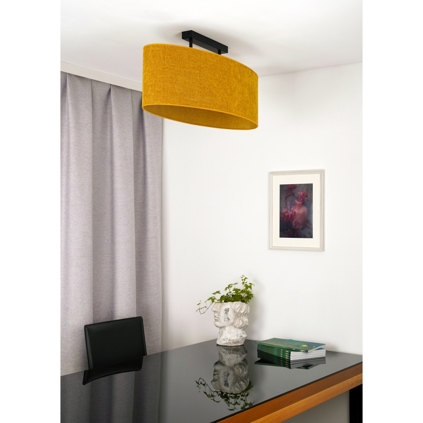 Duolla - Loftlampe OVAL 2xE27/15W/230V brun