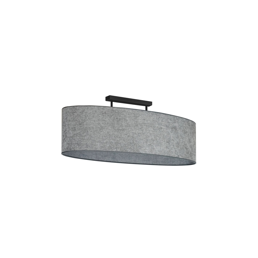 Duolla - Loftlampe OVAL 2xE27/15W/230V grå