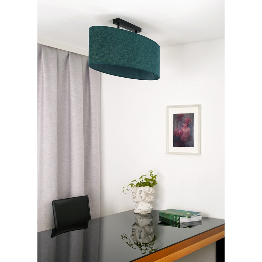 Duolla - Loftlampe OVAL 2xE27/15W/230V grøn