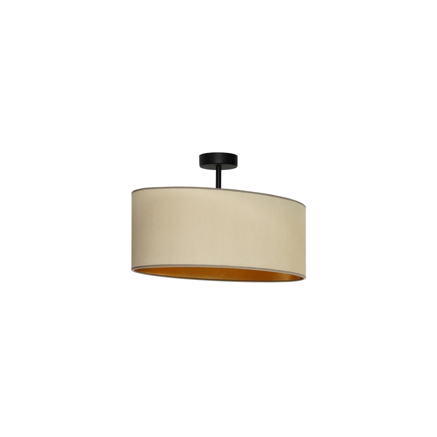 Duolla - Loftlampe OVAL VEGAN 1xE27/15W/230V beige