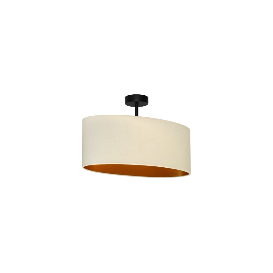 Duolla - Loftlampe OVAL VEGAN 1xE27/15W/230V cremefarvet