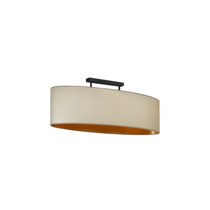 Duolla - Loftlampe OVAL VEGAN 2xE27/15W/230V beige