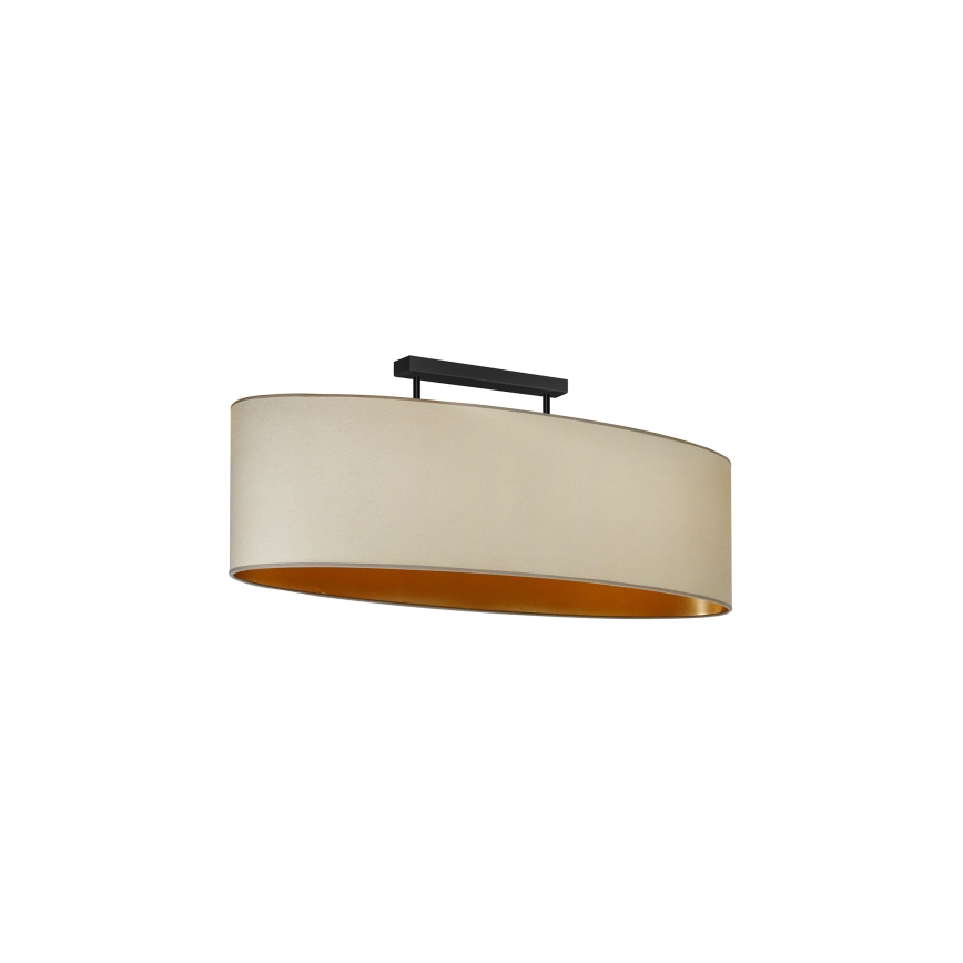 Duolla - Loftlampe OVAL VEGAN 2xE27/15W/230V beige