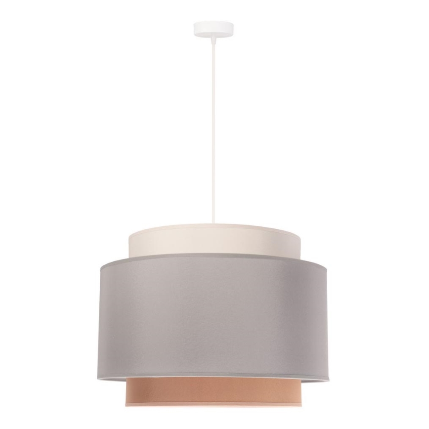 Duolla - Loftlampe på ledning SOHO 1xE27/40W/230V Ø 40 cm grå/krem/beige