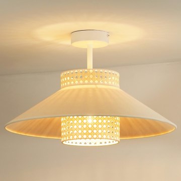 Duolla - Loftlampe RIO RATTAN 1xE27/15W/230V diameter 45 cm beige/Rattan