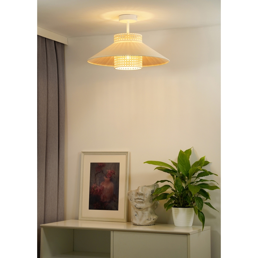Duolla - Loftlampe RIO RATTAN 1xE27/15W/230V diameter 45 cm beige/Rattan