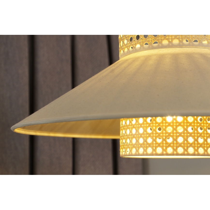 Duolla - Loftlampe RIO RATTAN 1xE27/15W/230V diameter 45 cm beige/Rattan