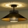 Duolla - Loftlampe RIO RATTAN 1xE27/15W/230V diameter 45 cm sort/guldfarvet