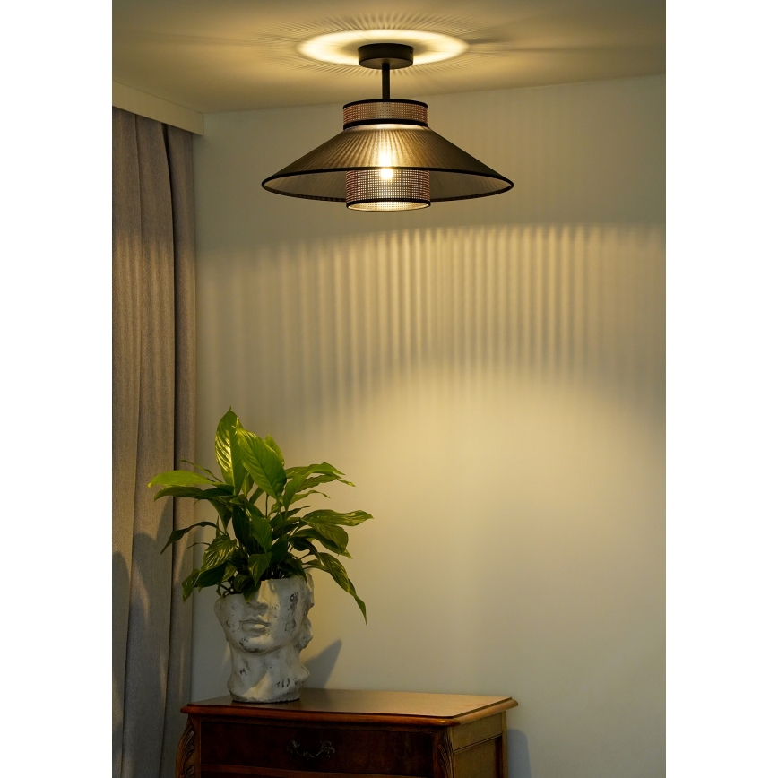 Duolla - Loftlampe RIO SHINY 1xE27/15W/230V diameter 45 cm sort/kobber