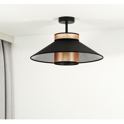 Duolla - Loftlampe RIO SHINY 1xE27/15W/230V diameter 45 cm sort/kobber