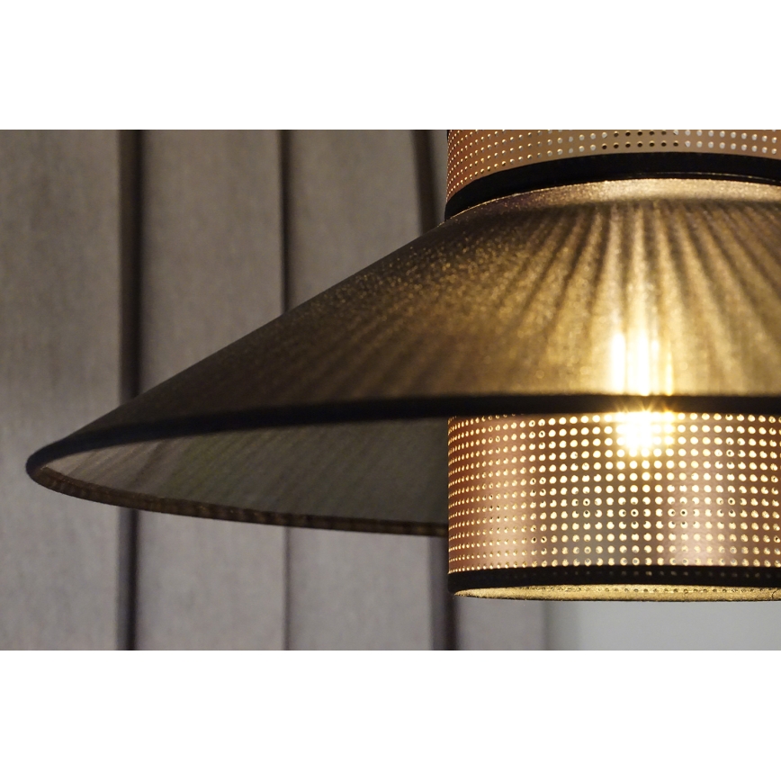 Duolla - Loftlampe RIO SHINY 1xE27/15W/230V diameter 45 cm sort/kobber