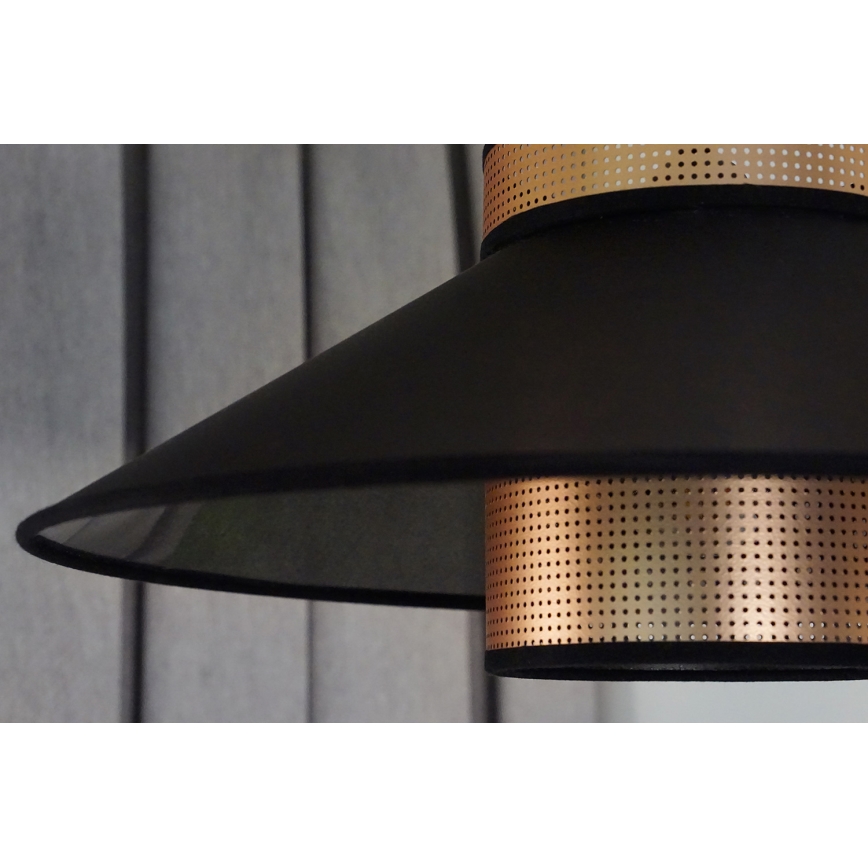 Duolla - Loftlampe RIO SHINY 1xE27/15W/230V diameter 45 cm sort/kobber