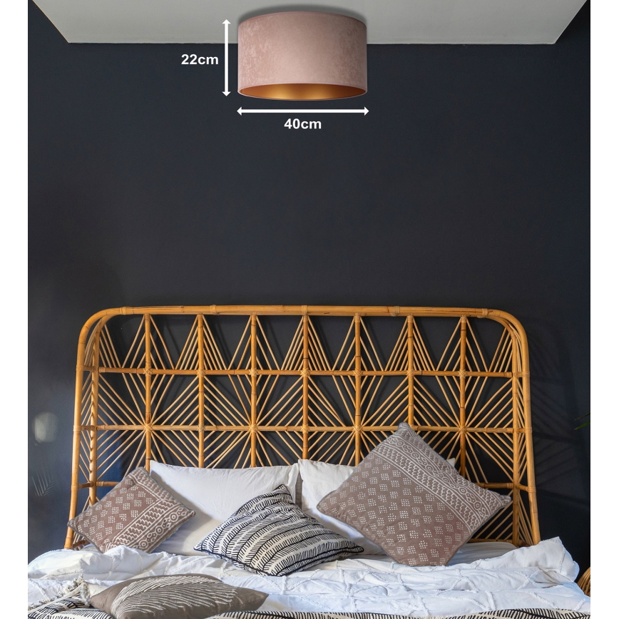 Duolla - Loftlampe ROLLER 1xE27/15W/230V Ø 40 cm beige/guld