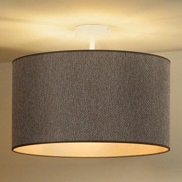 Duolla - Loftlampe ROLLER ECO RECYCLING 1xE27/15W/230V diameter 45 cm brun