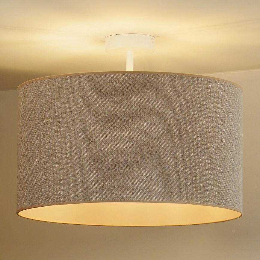 Duolla - Loftlampe ROLLER ECO RECYCLING 1xE27/15W/230V diameter 45 cm cremefarvet