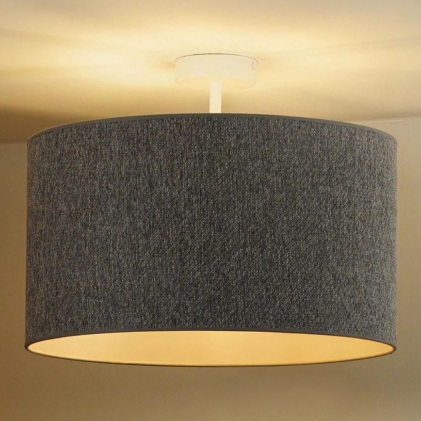 Duolla - Loftlampe ROLLER ECO RECYCLING 1xE27/15W/230V diameter 45 cm grå