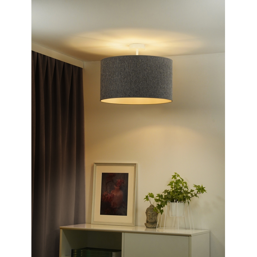 Duolla - Loftlampe ROLLER ECO RECYCLING 1xE27/15W/230V diameter 45 cm grå