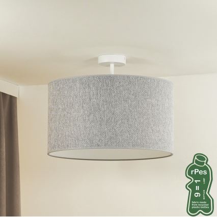 Duolla - Loftlampe ROLLER ECO RECYCLING 1xE27/15W/230V diameter 45 cm grå