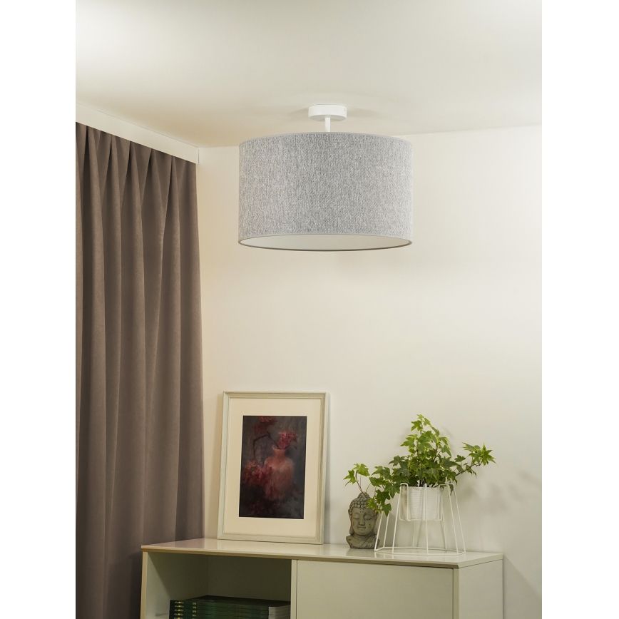 Duolla - Loftlampe ROLLER ECO RECYCLING 1xE27/15W/230V diameter 45 cm grå