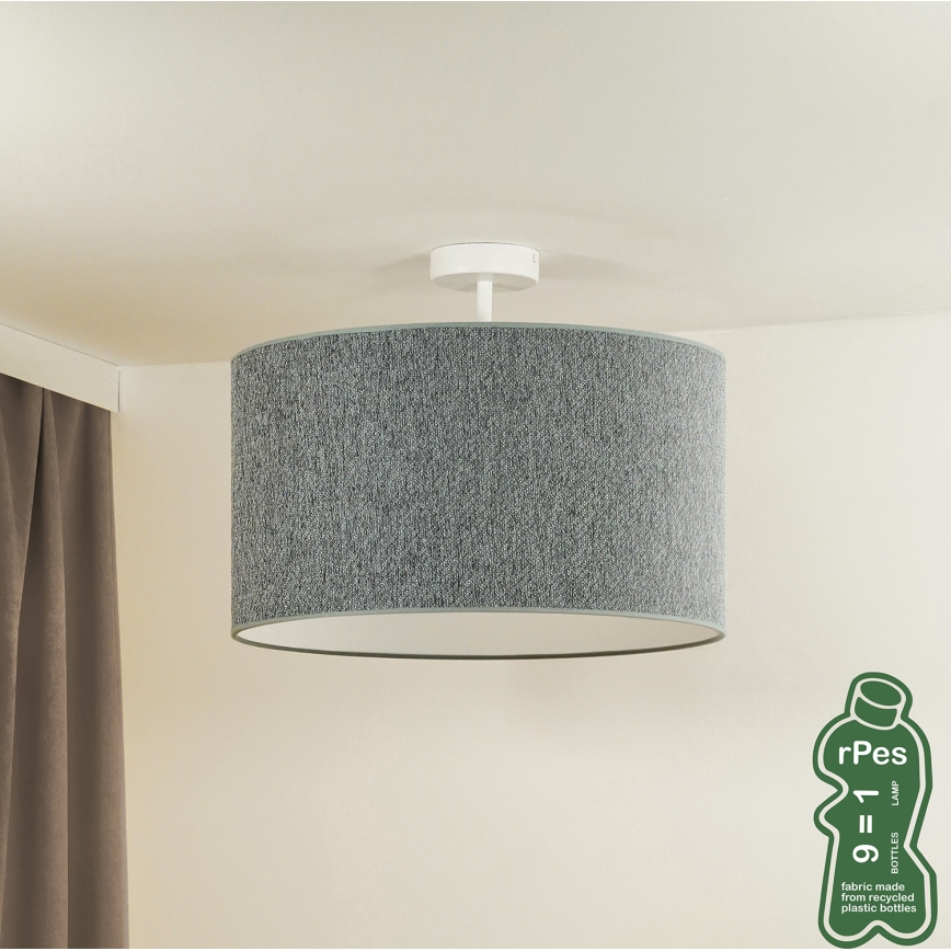 Duolla - Loftlampe ROLLER ECO RECYCLING 1xE27/15W/230V diameter 45 cm grøn