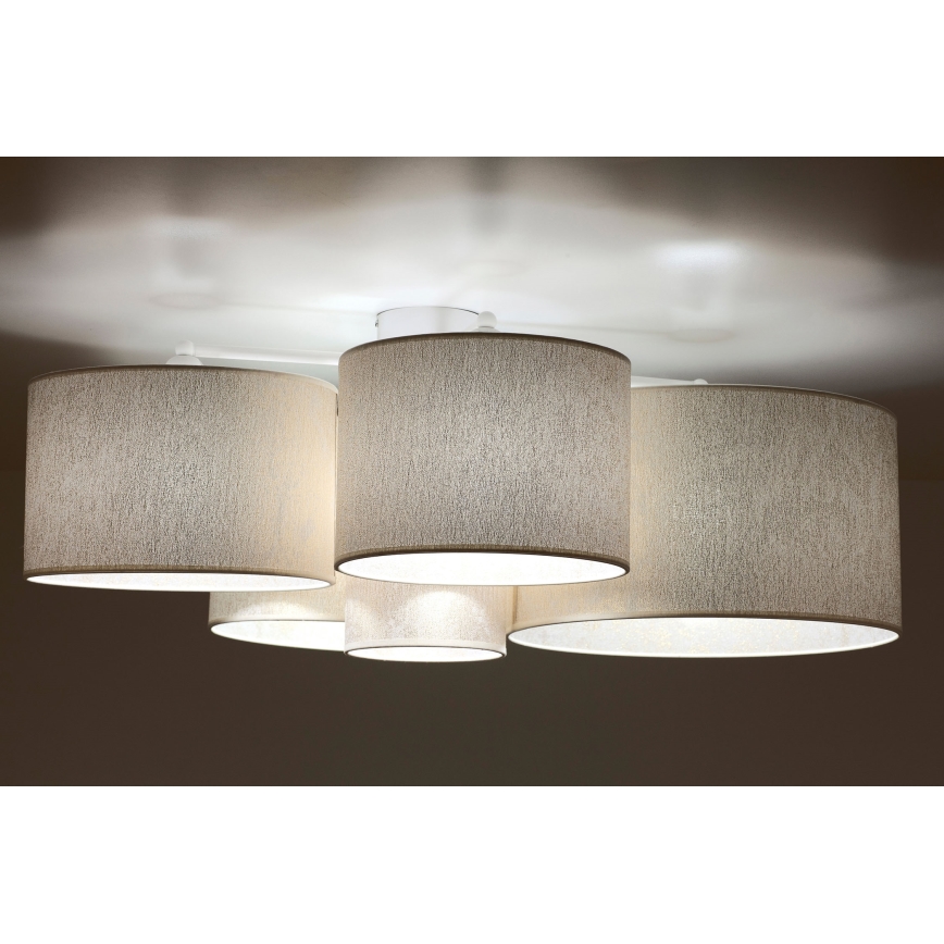 Duolla - Loftlampe ROLLER PENTO 5xE27/60W/230V guldfarvet