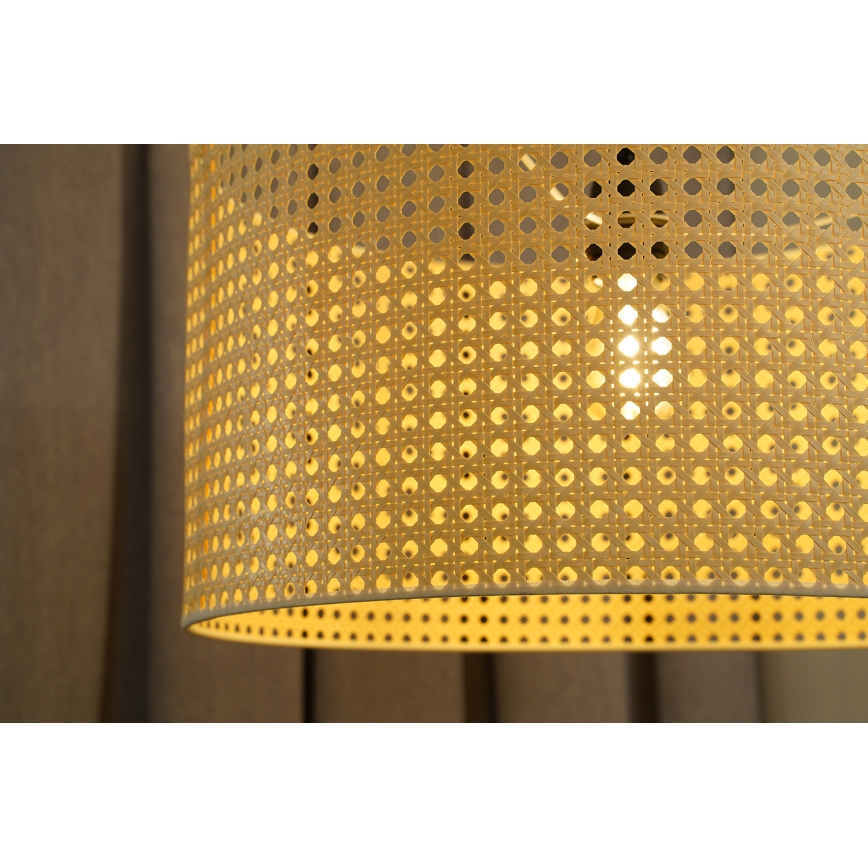 Duolla - Loftlampe ROLLER RATTAN 1xE27/15W/230V diameter 45 cm beige