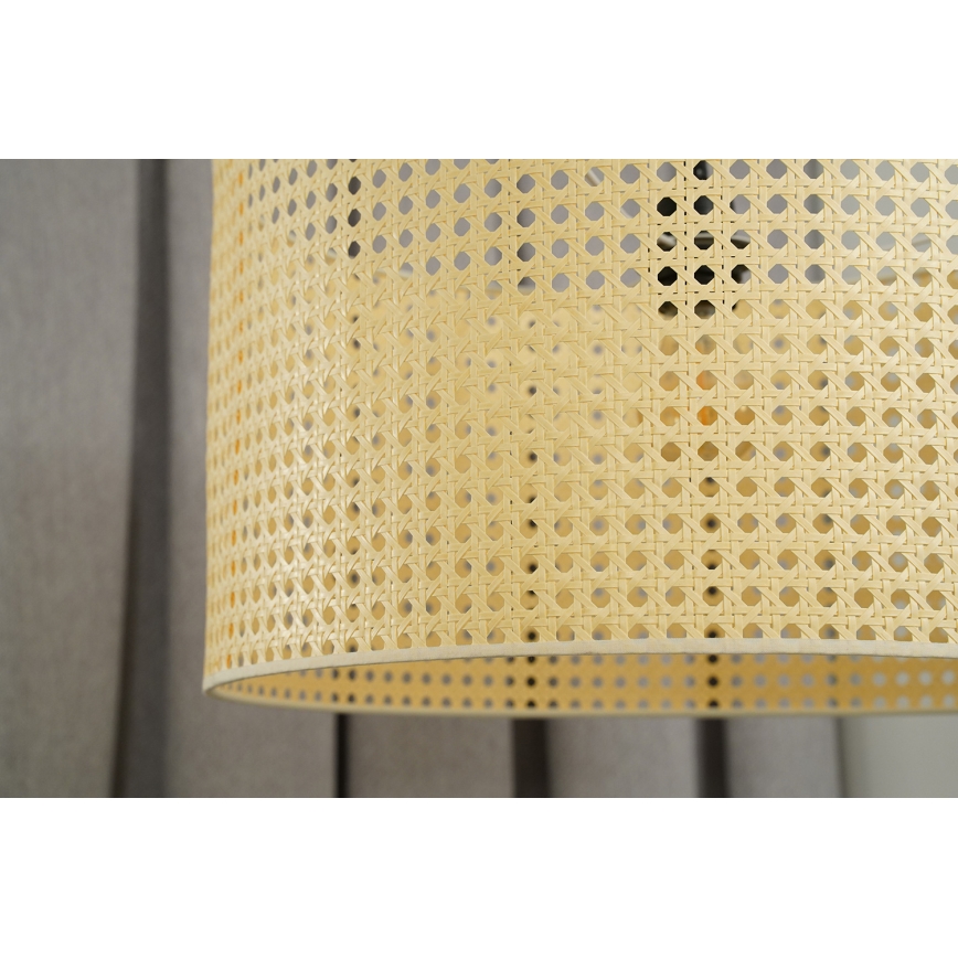 Duolla - Loftlampe ROLLER RATTAN 1xE27/15W/230V diameter 45 cm beige