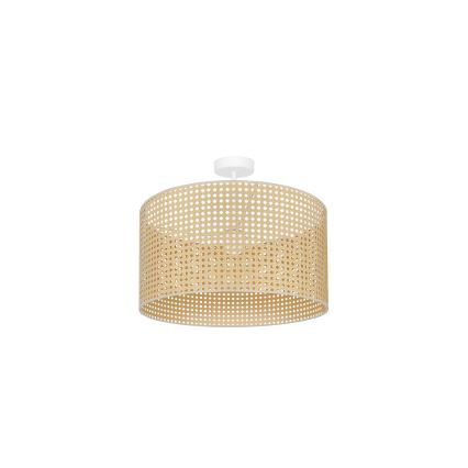 Duolla - Loftlampe ROLLER RATTAN 1xE27/15W/230V diameter 45 cm beige