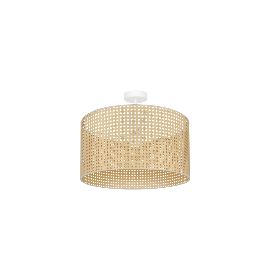 Duolla - Loftlampe ROLLER RATTAN 1xE27/15W/230V diameter 45 cm beige