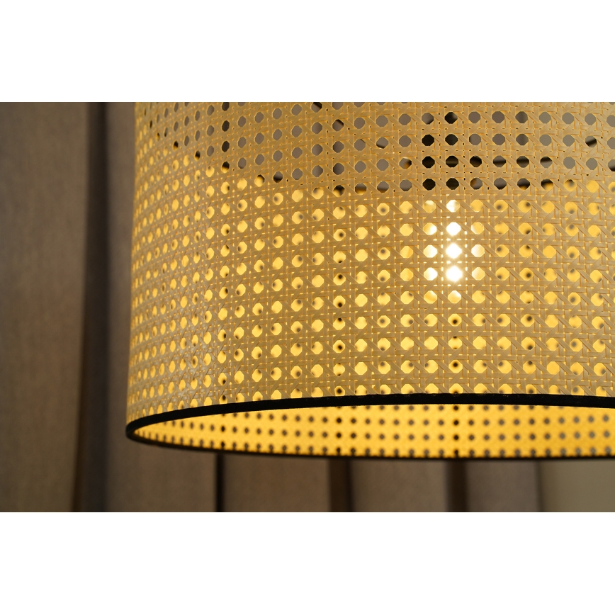 Duolla - Loftlampe ROLLER RATTAN 1xE27/15W/230V diameter 45 cm beige/sort
