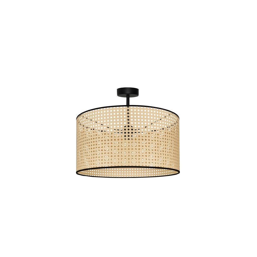 Duolla - Loftlampe ROLLER RATTAN 1xE27/15W/230V diameter 45 cm beige/sort