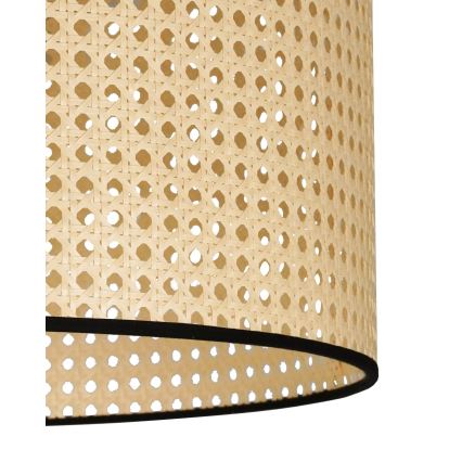 Duolla - Loftlampe ROLLER RATTAN 1xE27/15W/230V diameter 45 cm beige/sort