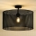 Duolla - Loftlampe ROLLER RATTAN 1xE27/15W/230V diameter 45 cm sort