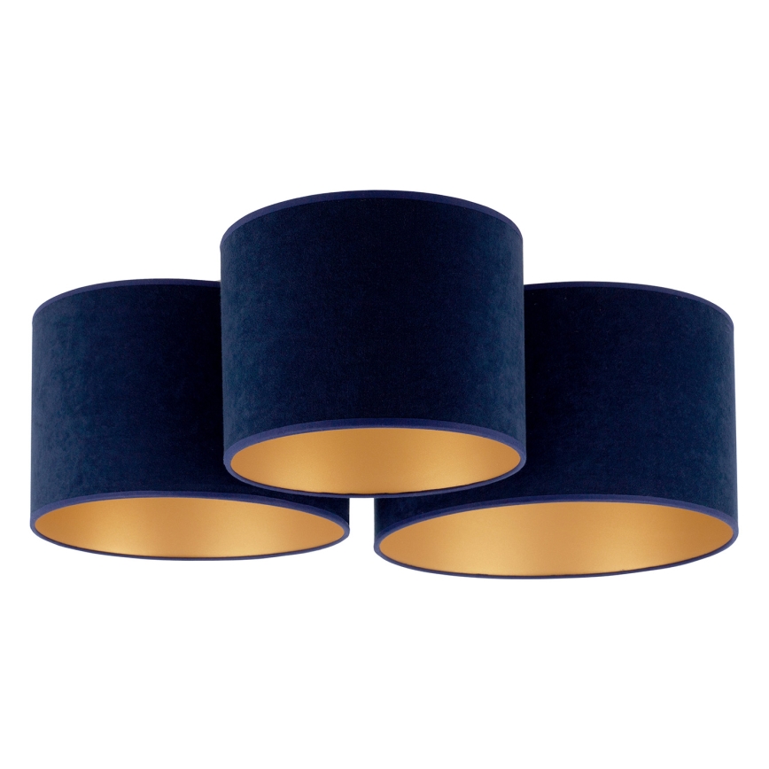Duolla - Loftlampe ROLLER TRIO 3xE27/60W/230V blå